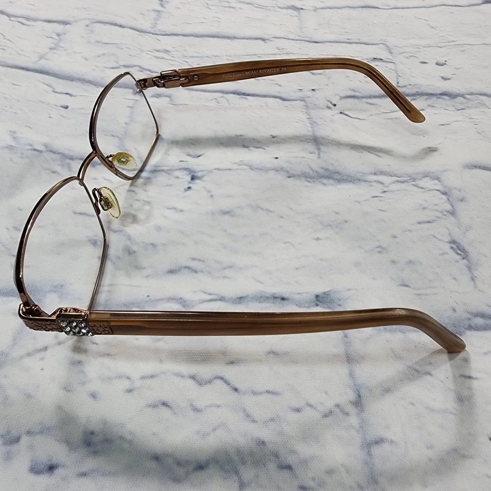 Sophia Loren's Beau Rivage 79 Zyloware Eyeglasses Brown 52/17/135 FRAMES ONLY